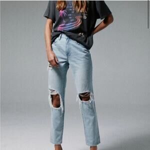 PISTOLA | NEW Presley High Rise Relaxed Roller Jeans in Normandie Ripped 31